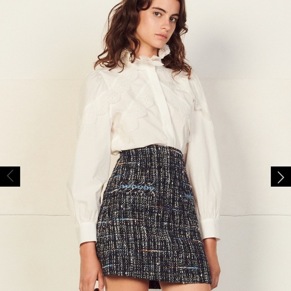 Sandro Dresses & Skirts - Sandro Black Tweed Mini Skirt